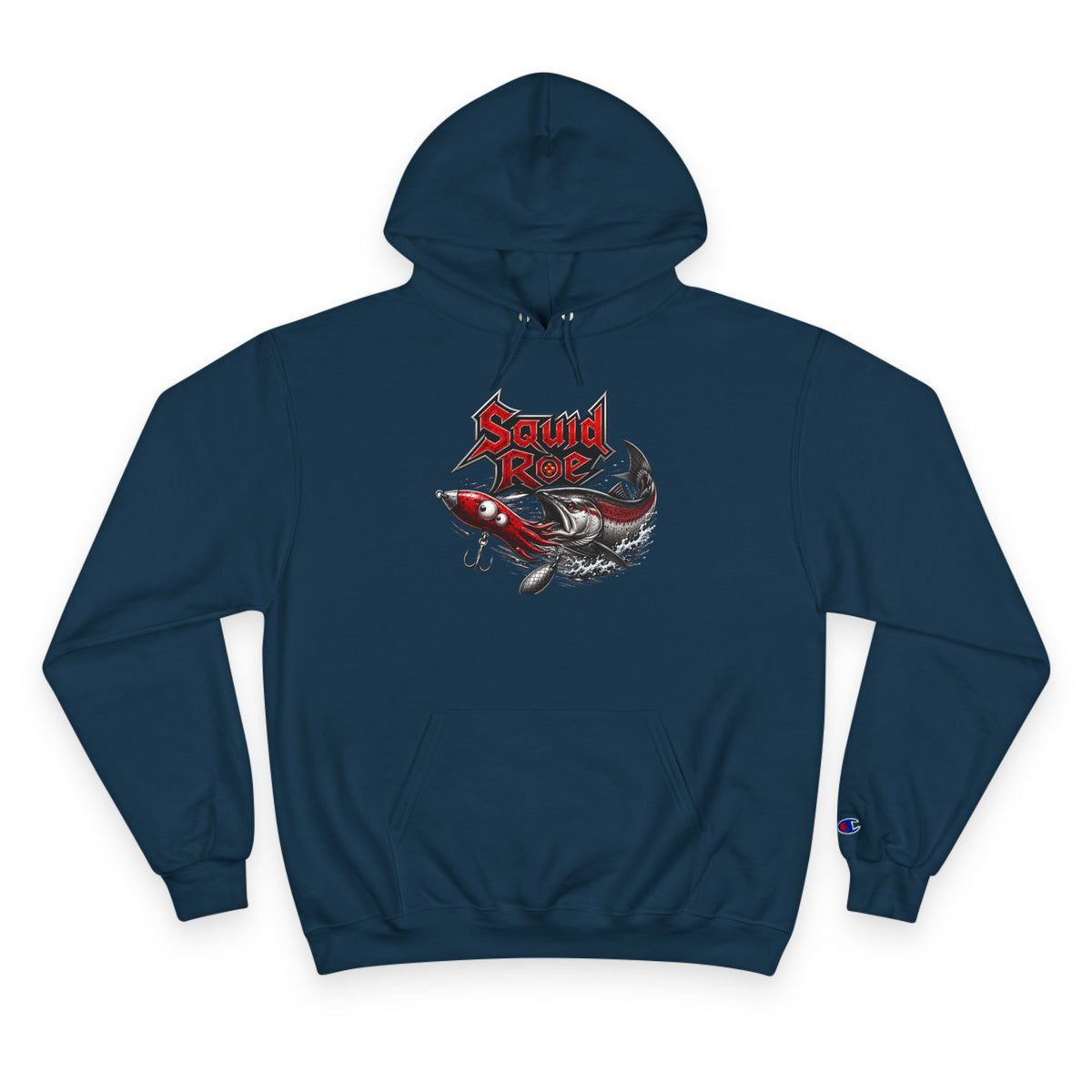River House Inky Squid Lure Champion Hoodie – River House Tackle Co. product view 4