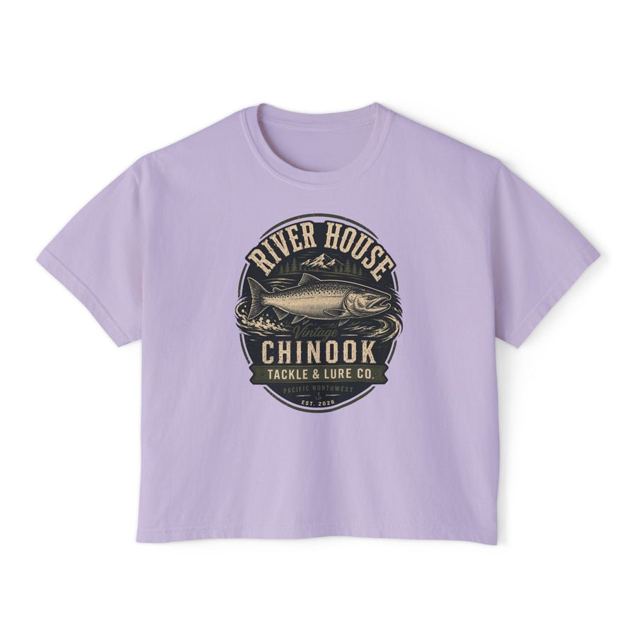 River House Chinook Shield Women’s Boxy Tee – River House Tackle Co. product view 5