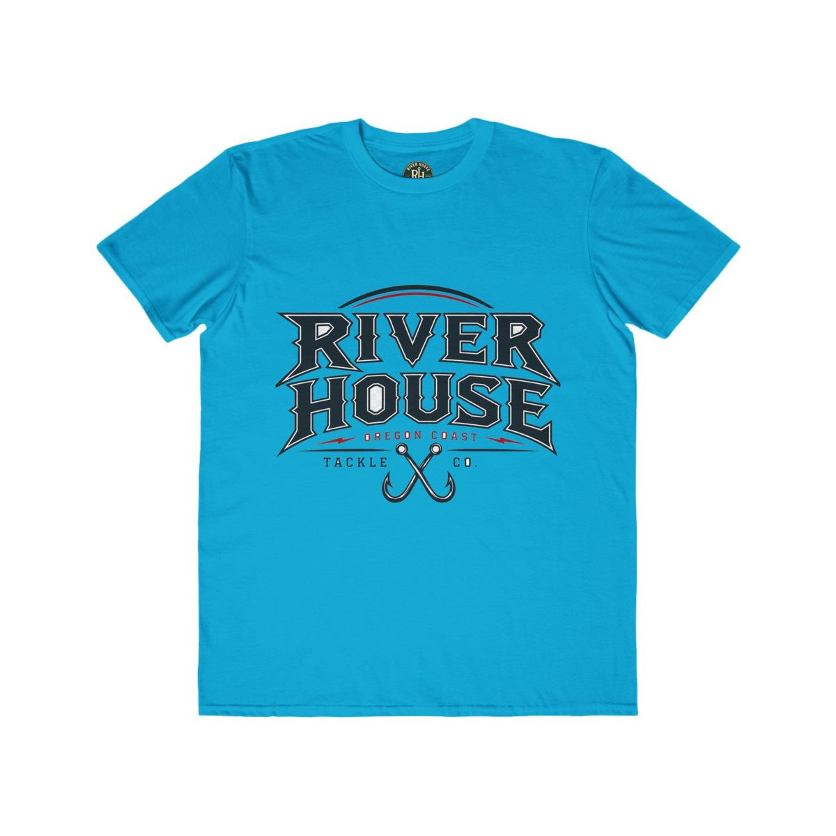 River House Fishing Tee — Inky in chase with Salmon – River House Tackle Co. product view 3