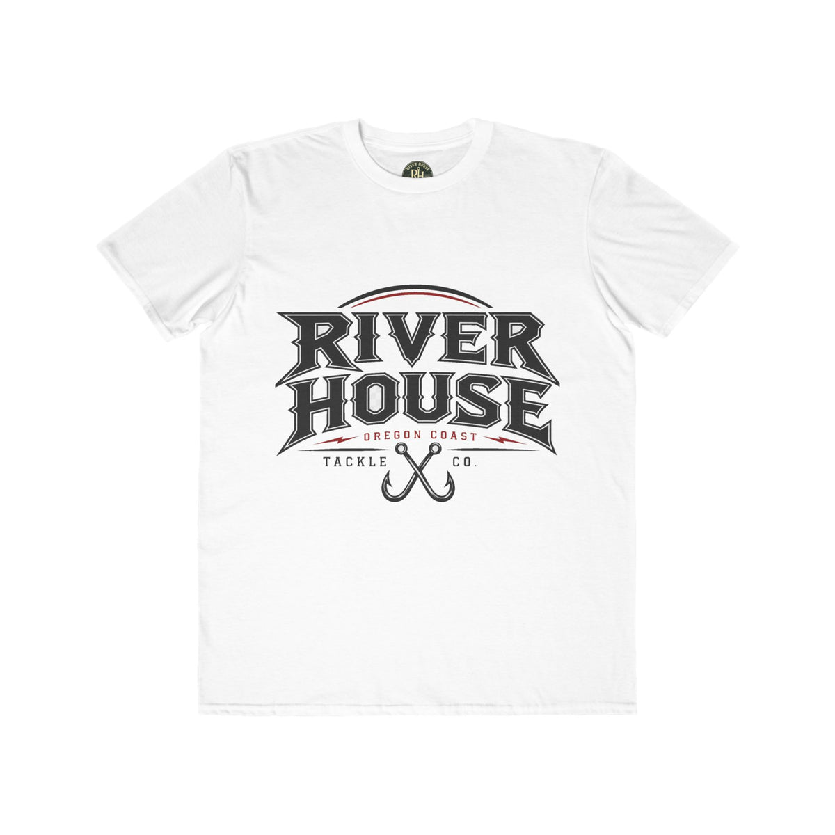 River House Fishing Tee — Inky in chase with Salmon – River House Tackle Co. product view 2