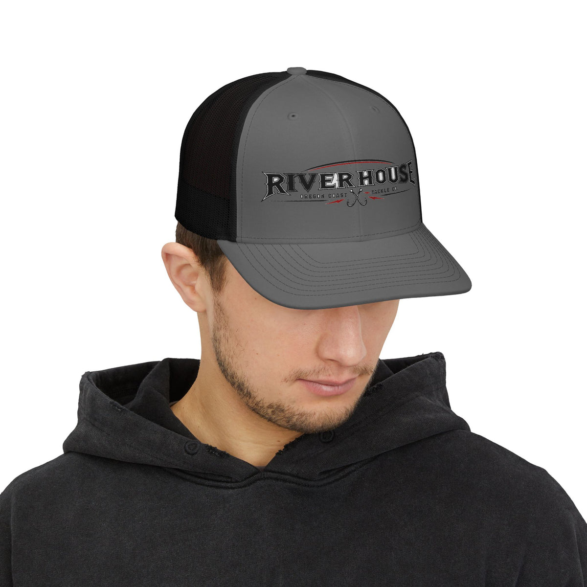 Riverhouse Trucker Hat — Oregon Coast Tackle Co. Snapback – River House Tackle Co. product view 4
