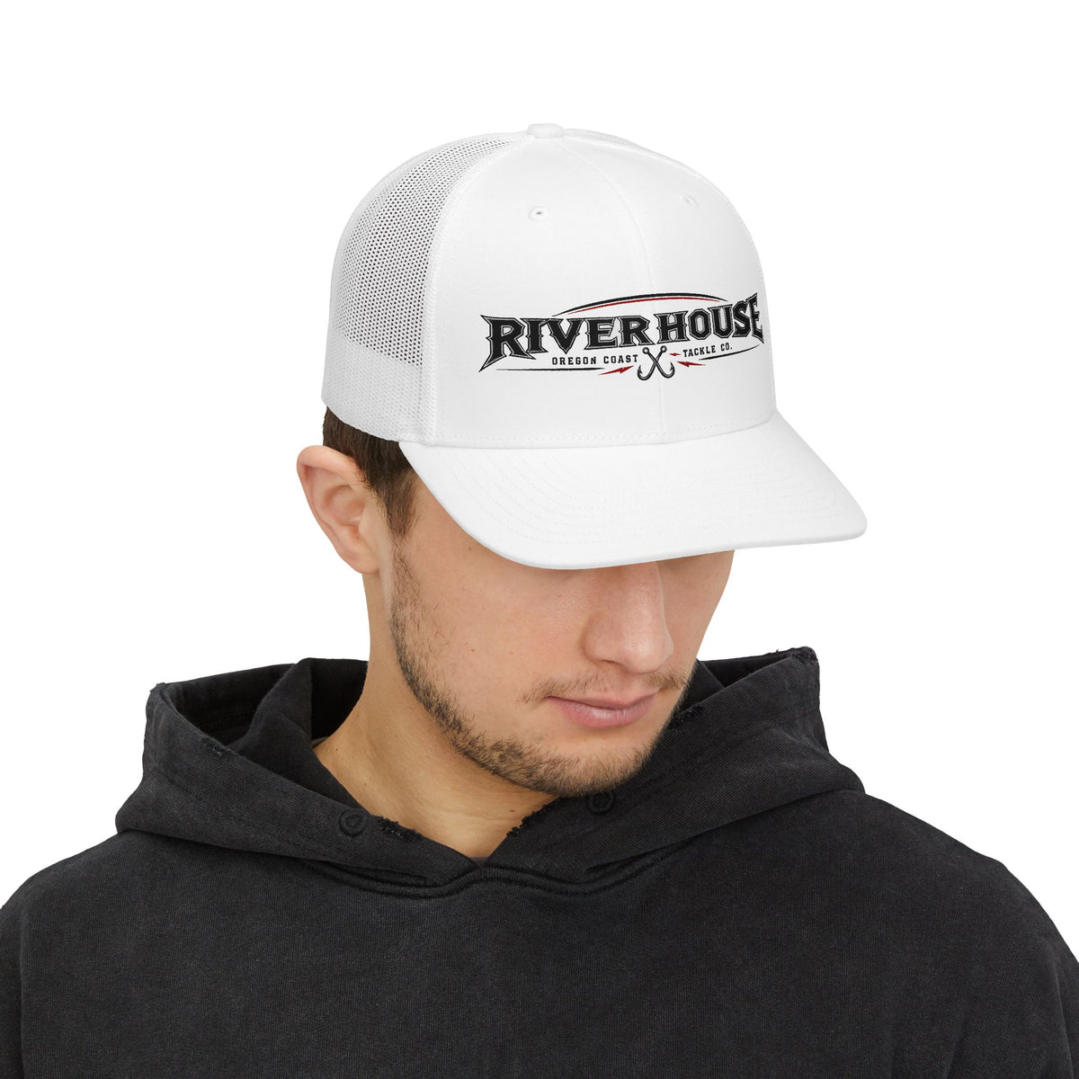 Riverhouse Trucker Hat — Oregon Coast Tackle Co. Snapback – River House Tackle Co. product view 3