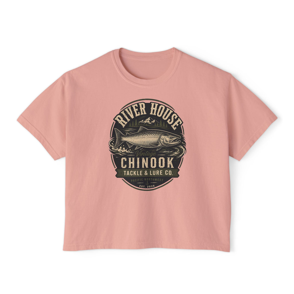 River House Chinook Shield Women’s Boxy Tee – River House Tackle Co. product view 2