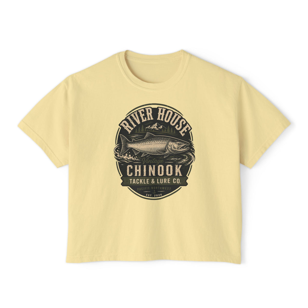 River House Chinook Shield Women’s Boxy Tee – River House Tackle Co. product view 3
