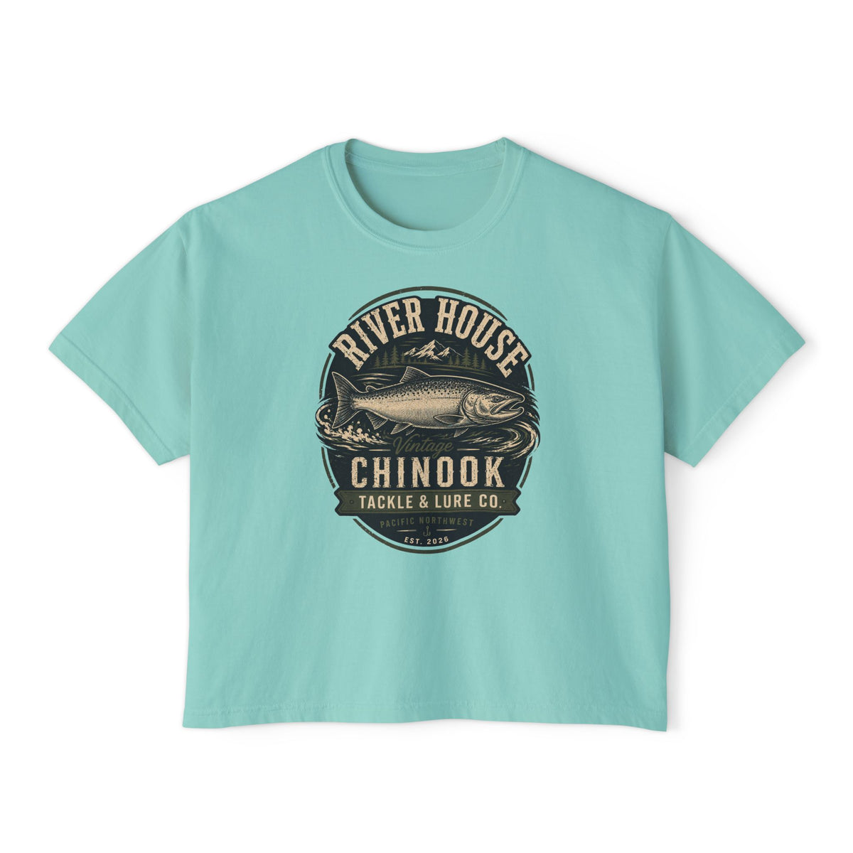 River House Chinook Shield Women’s Boxy Tee – River House Tackle Co. product view 4