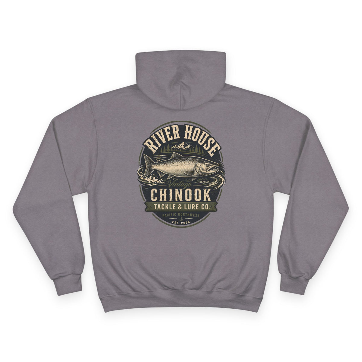 River House Chinook Salmon Champion Hoodie — front view