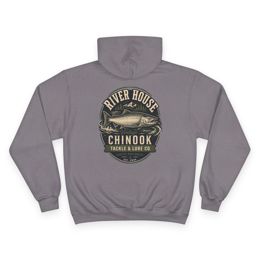 River House Chinook Salmon Champion Hoodie — front view