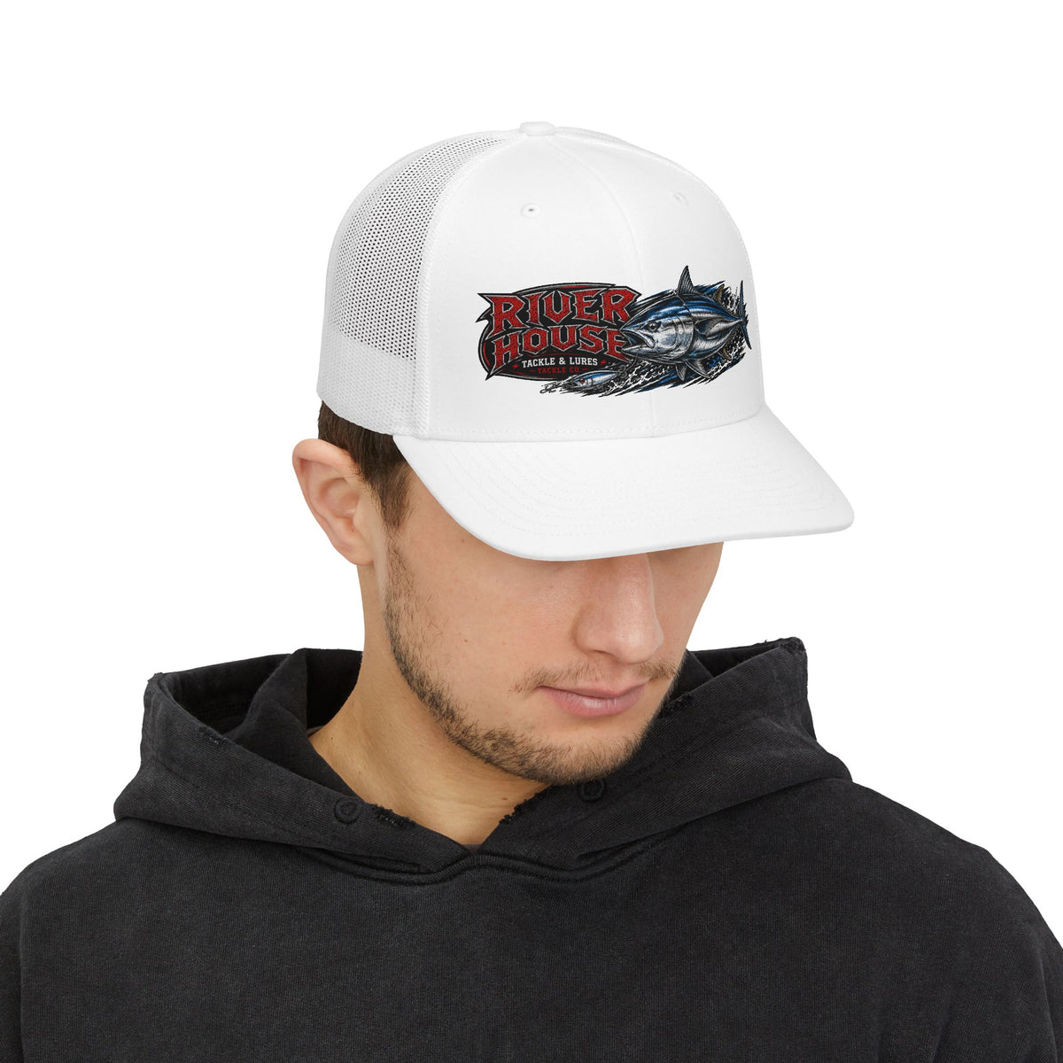 Fishing Trucker Cap — "River House" Tuna Graphic Snapback – River House Tackle Co. product view 3