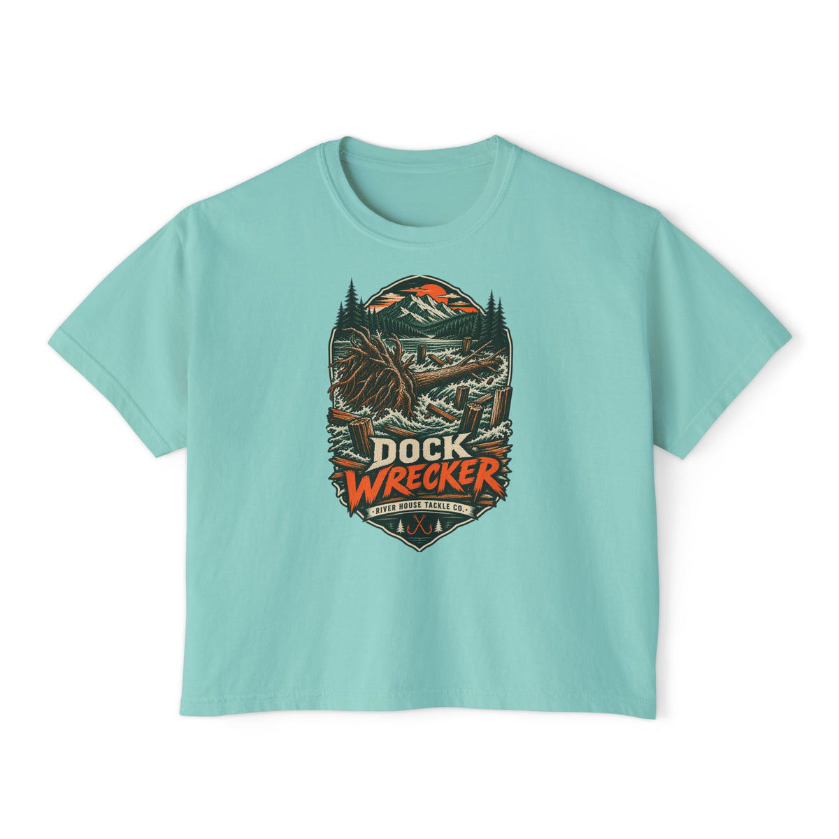 River House Reel Time Women’s Boxy Tee – River House Tackle Co. product view 4
