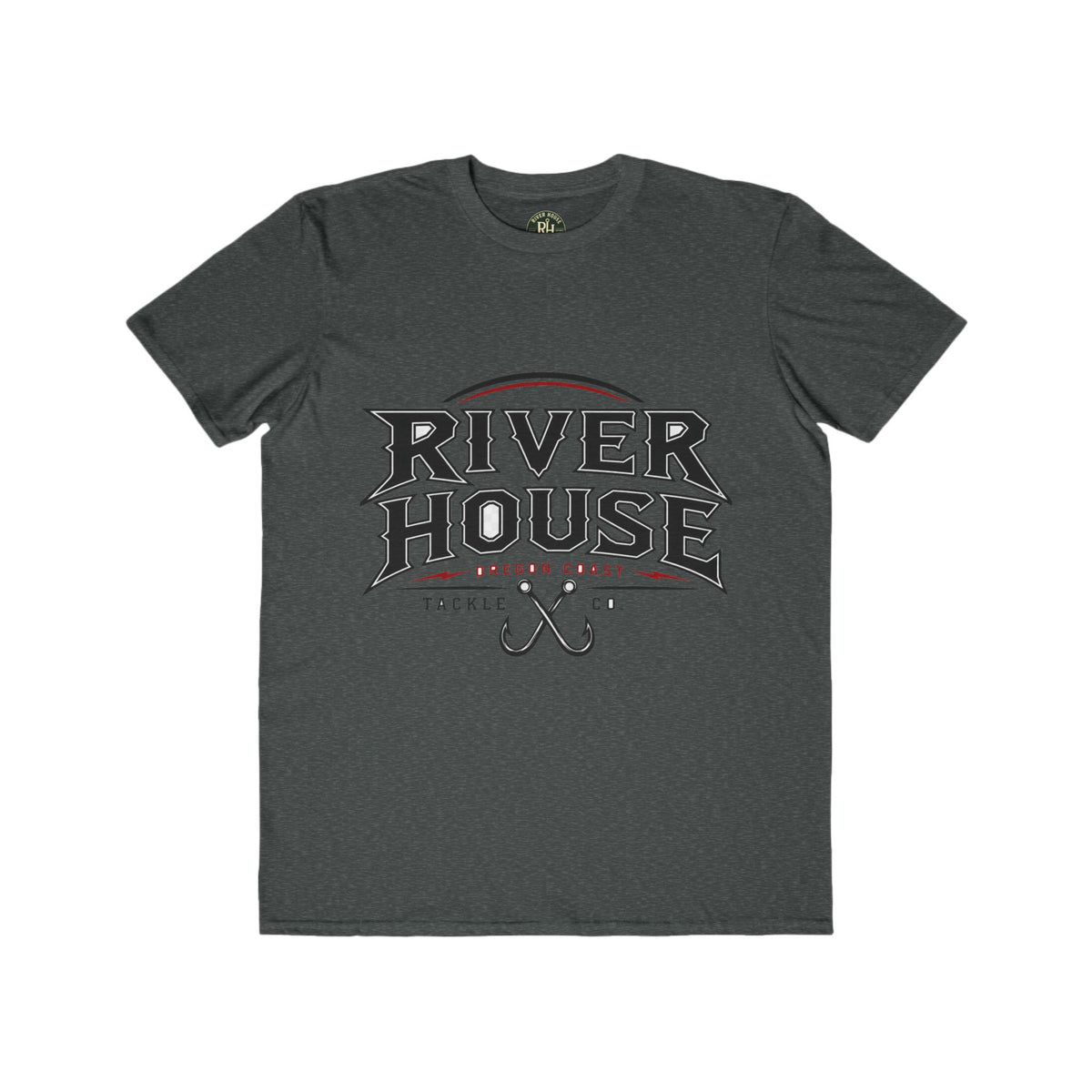 River House Fishing Tee — Inky in chase with Salmon – River House Tackle Co. product view 4