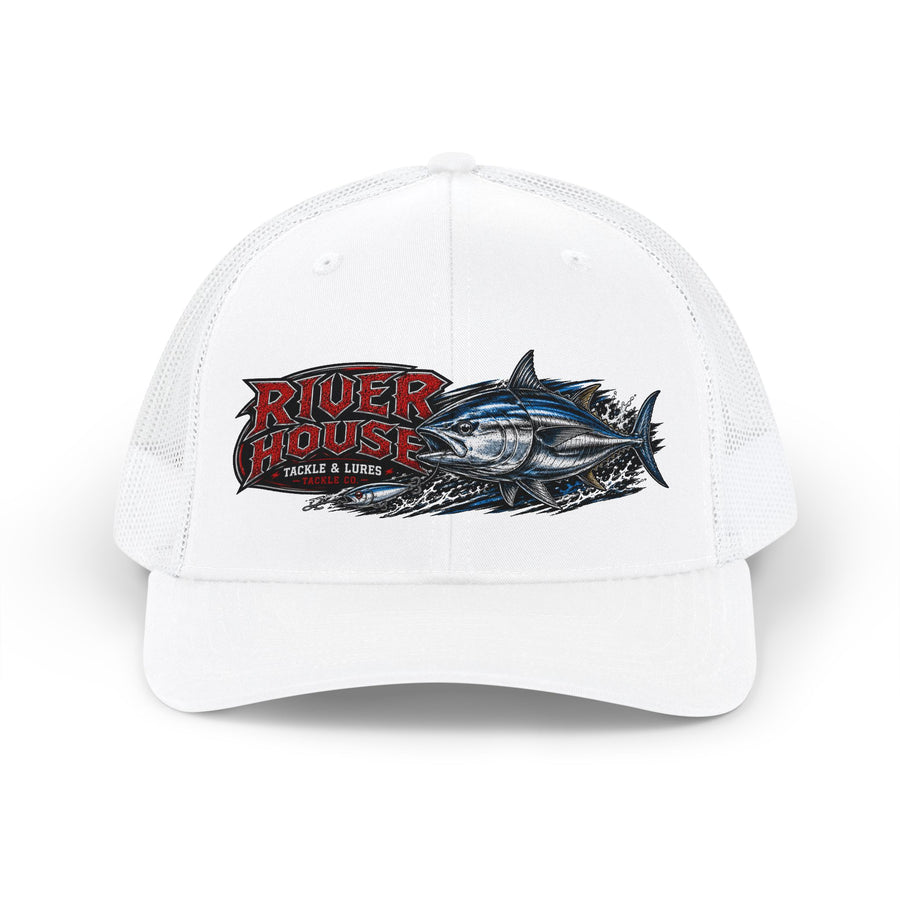 Fishing Trucker Cap — "River House" Tuna Graphic Snapback – River House Tackle Co. product view 1