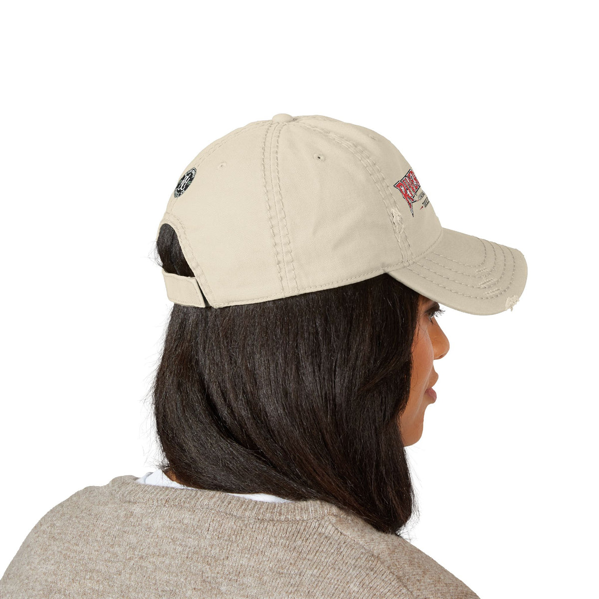 River House Embroidered Distressed Dad Hat — Oregon Coast Tackle & Lures Cap – River House Tackle Co. product view 4