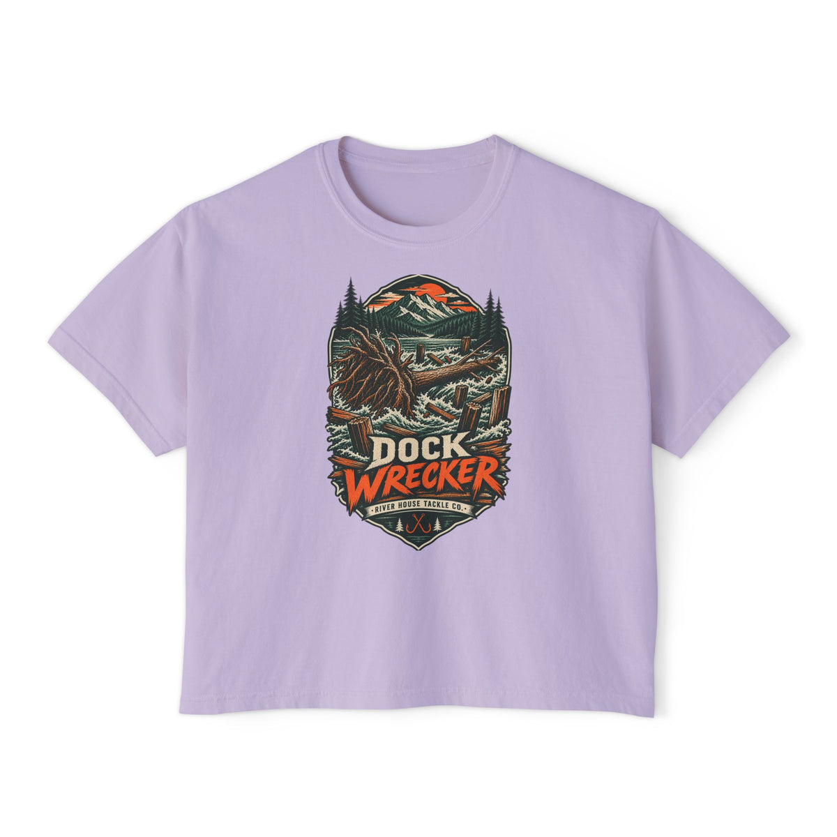 River House Reel Time Women’s Boxy Tee – River House Tackle Co. product view 5