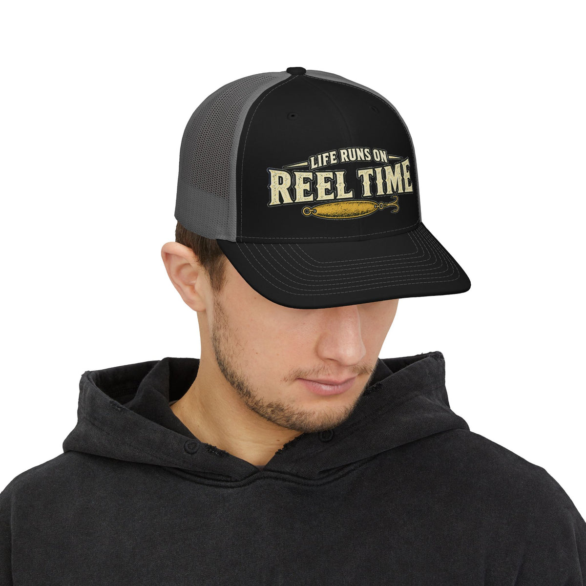 River House Reel Time Trucker Hat – River House Tackle Co. product view 4