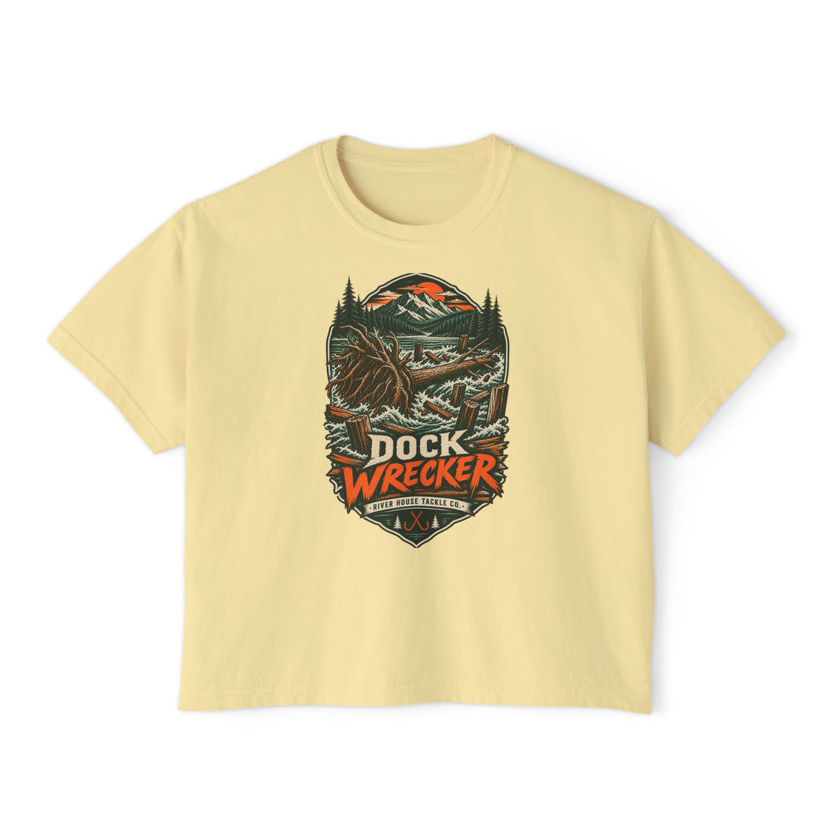 River House Reel Time Women’s Boxy Tee – River House Tackle Co. product view 3