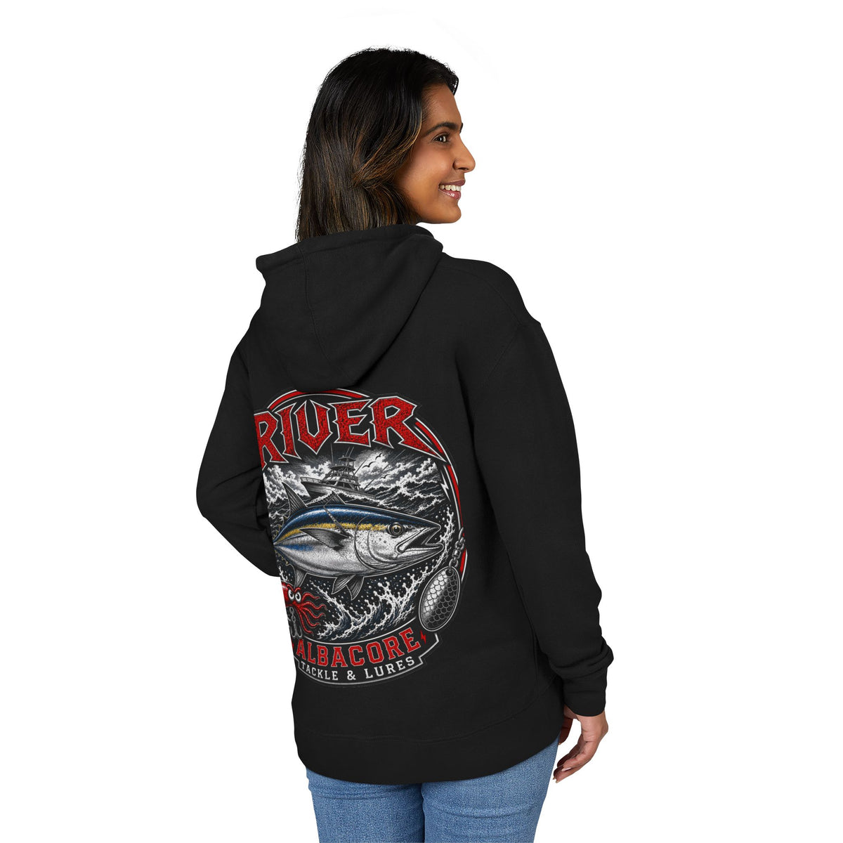 River House Albacore Tuna French Terry Hoodie – River House Tackle Co. product view 6
