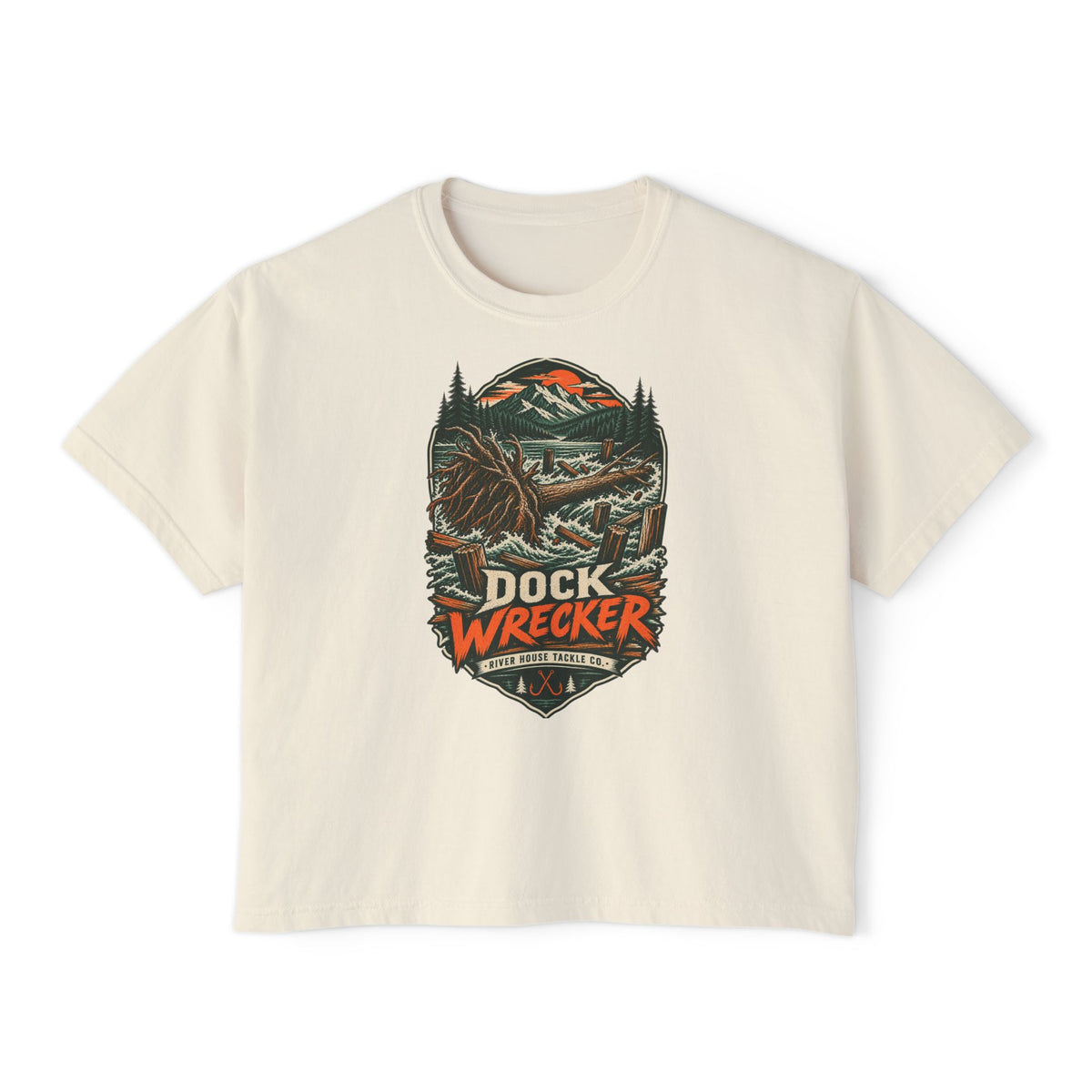 River House Reel Time Women’s Boxy Tee – River House Tackle Co. product view 1