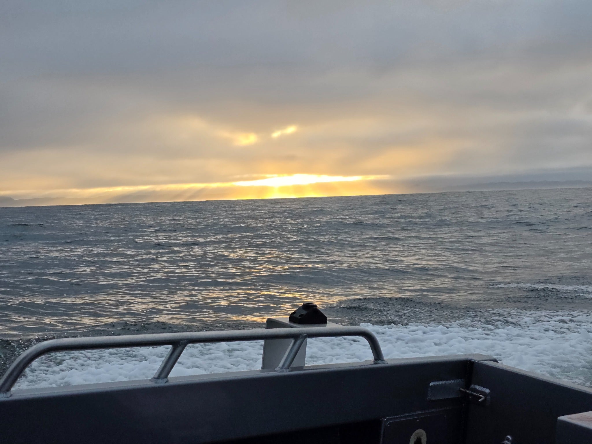 Oregon Coast sunrise from a fishing boat